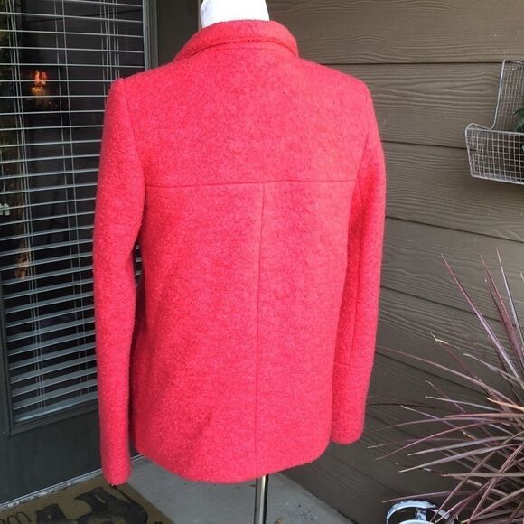 Zara Deep Coral Poly Winter Coat - Picture 7 of 14